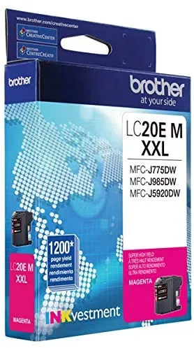 Brother Genuine INKvestment Super High-Yield Magenta Ink Cartridge, 1200 Pages - LC20EM