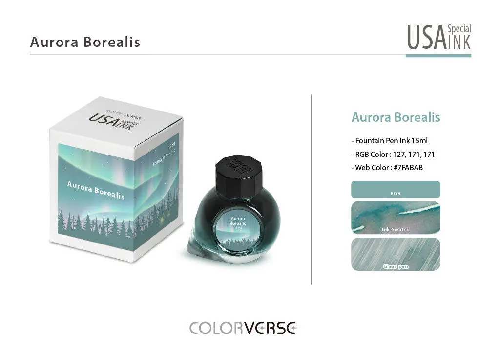 Colorverse USA Special Bottled Ink in Alaska (Aurora Borealis) - 15mL