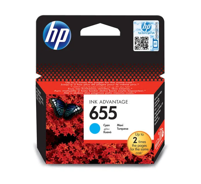 HP 655 Cyan Cartridge
