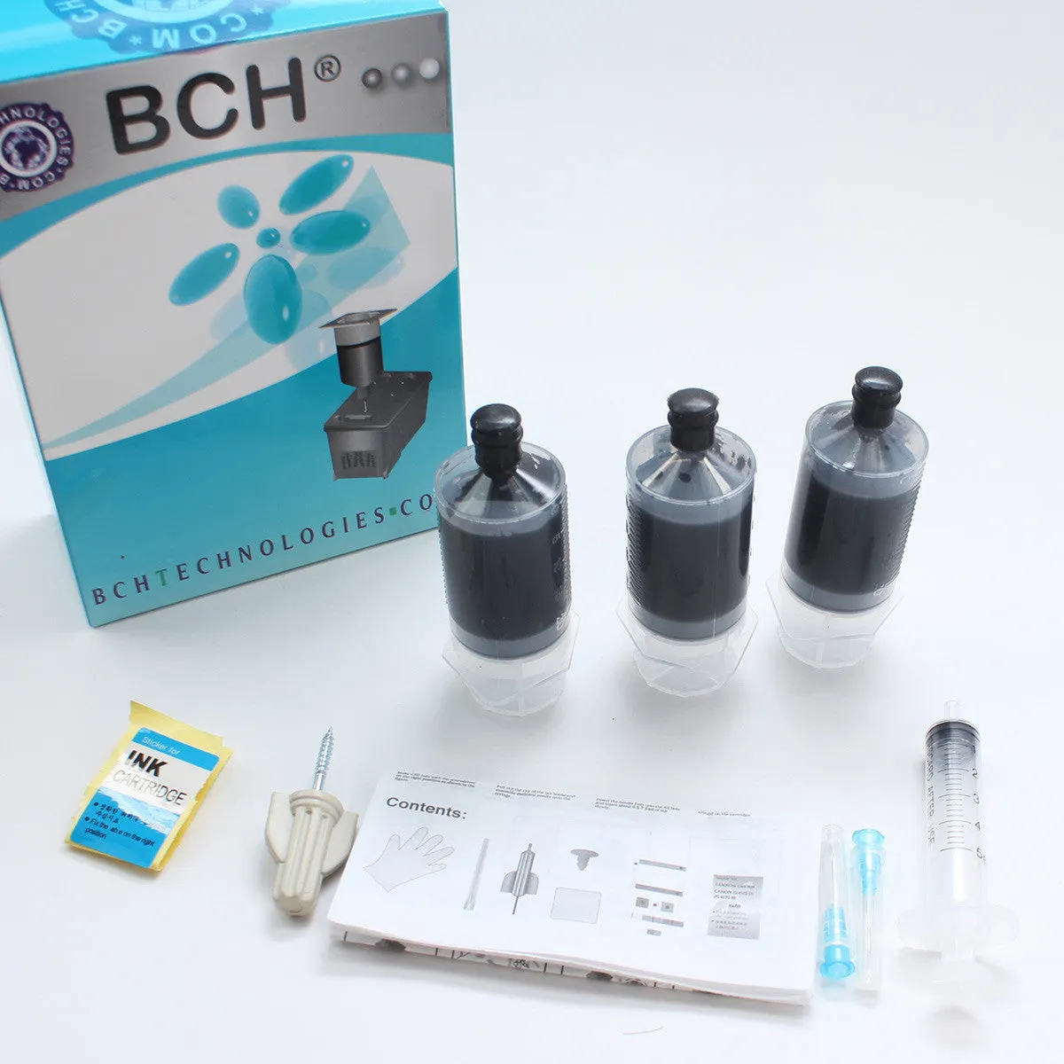 Premium Universal Black Ink Cartridge Refill Kit for HP, Canon, Epson, Lexmark, Brother, and Dell (RK-UB3)